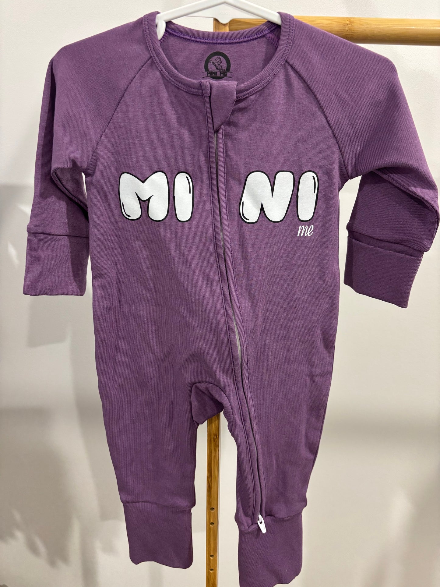Purple Cotton Bamboo Baby Onesie