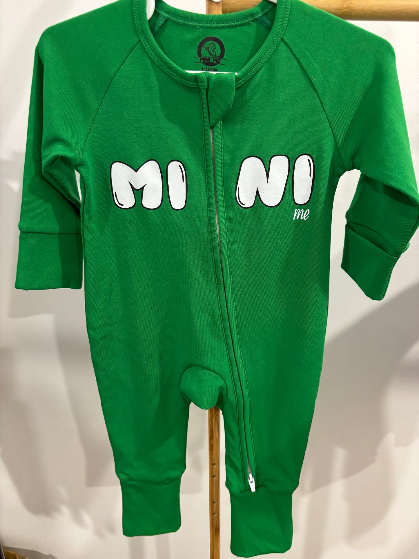 Green Cotton Bamboo Baby Onesie