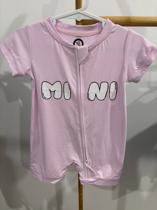 Light Pink Cotton Bamboo Baby Onesie